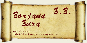 Borjana Bura vizit kartica